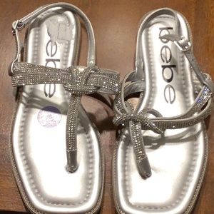 Silver flat Sandals